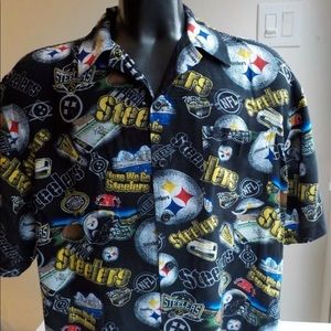 Nike NFL Steelers Hawaiian Aloha Shirt Large